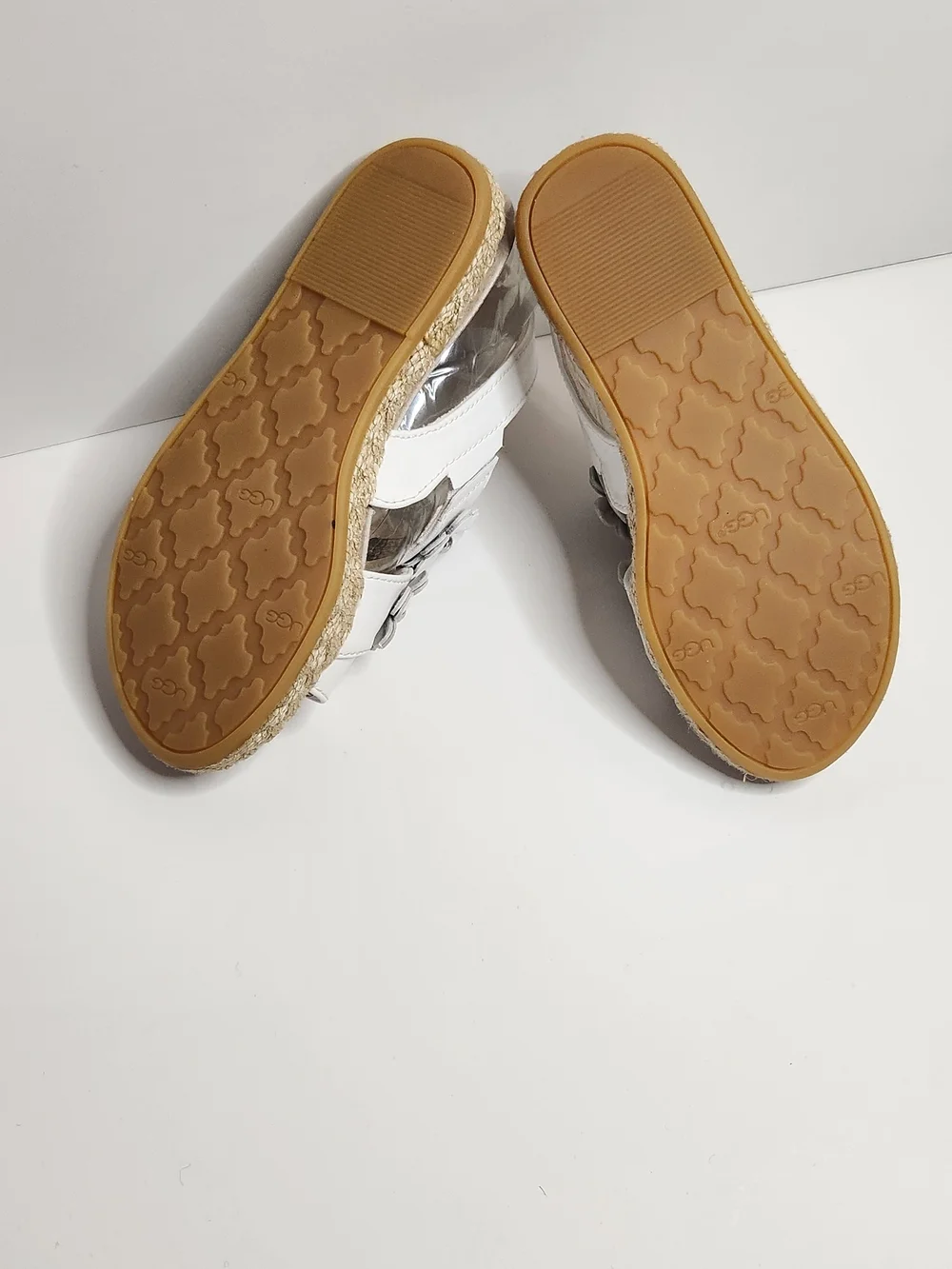 UGG Toddler Allairey White and Silver Sandals